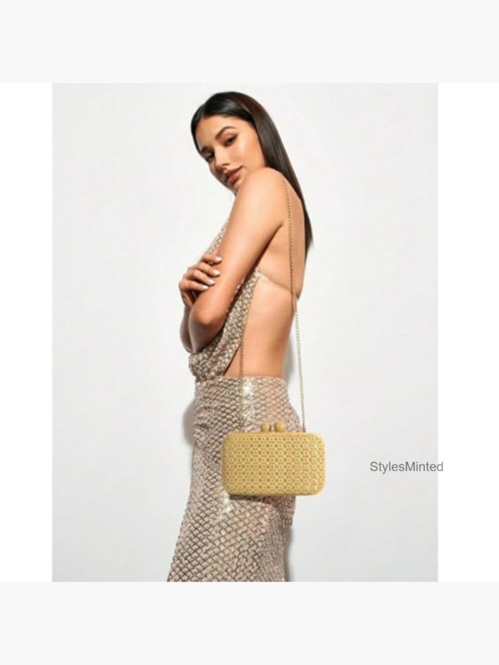 Handwoven Straw Clutch Purse with Removable Strap - Summer Beach Evening Bag - Picture 3 of 7